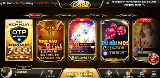 Thỏa sức tham gia các game đổi thưởng khi đăng nhập vào cổng game